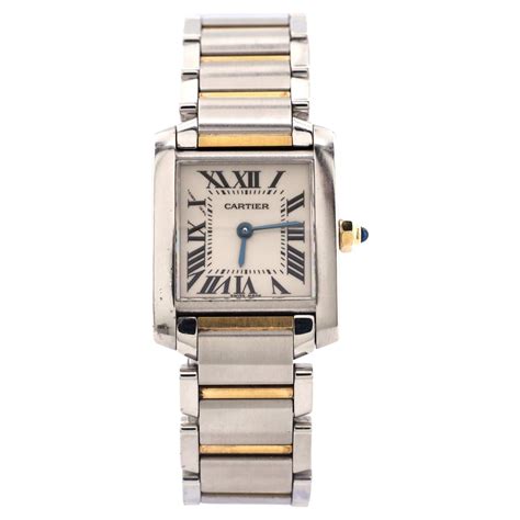 cartier 2385|Cartier stainless steel tank francaise.